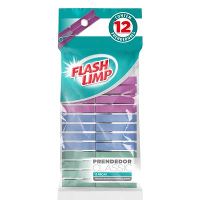 Conjunto 12 Prendedores Classic Flash Limp