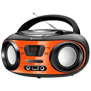 Radio-com-CD-FM-Potencia-8WRMS-Bluetooth-Entradas-USB-e-Auxiliar-Mondial-Up-BX-18-Preto-Laranja