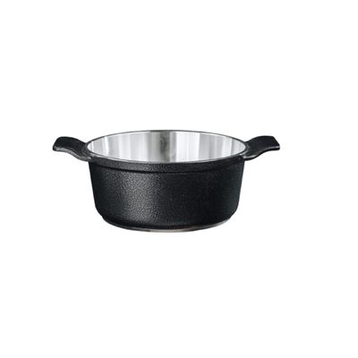 Caçarola Preto Craqueado Alumínio Usinado Javali AA 18cm