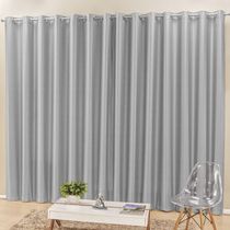 Cortina Madri Tecido Semi Blackout 4,00M X 2,50M Cinza