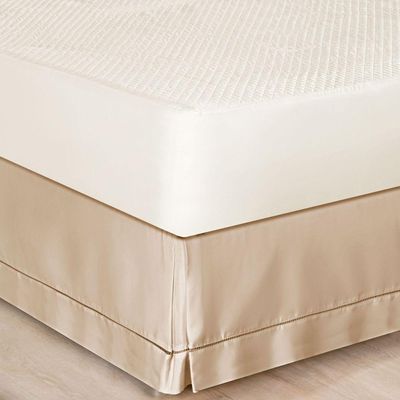 Saia Cama Solteiro Box Cáqui