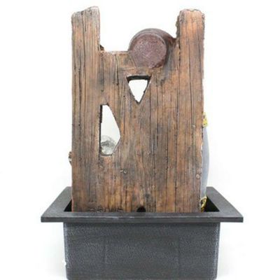 Fonte Água Decorativa Resina Cascata Iluminação Led Bivolt