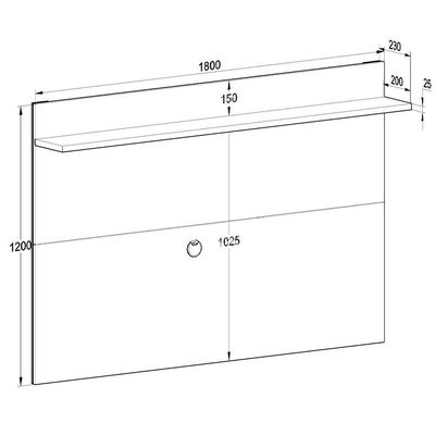 Rack com Painel 55" e Estante Mdp Grafite com Siena