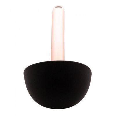 Concha de Nylon Preta com Cabo De Aço Inox Rose Gold 30cm