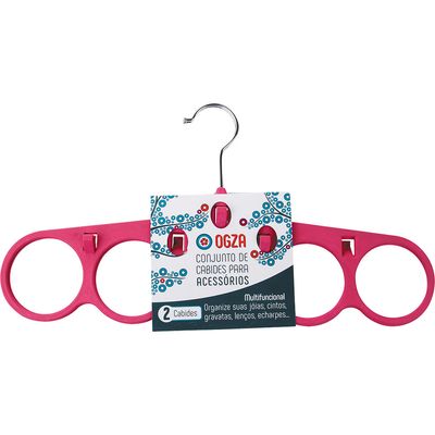 Conjunto 2 Cabides para Acessórios Ogza Rosa