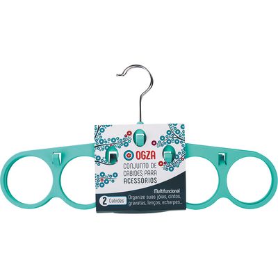 Conjunto 2 Cabides para Acessórios Ogza Verde