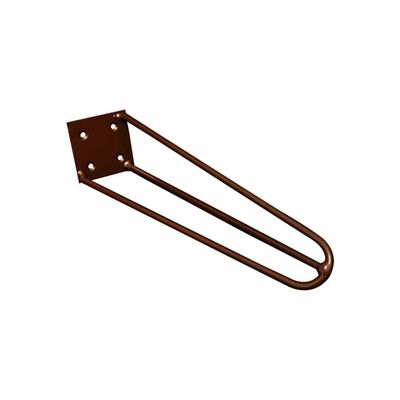 Kit 12 Pés de Metal 25 CM Hairpin Legs Rack e Puffs Bronze