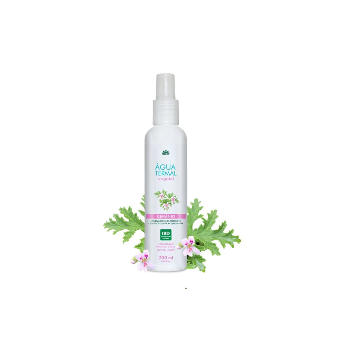 Kit Água Termal Gerânio WNF Pele, Face E Cabelos 200ml 2uni