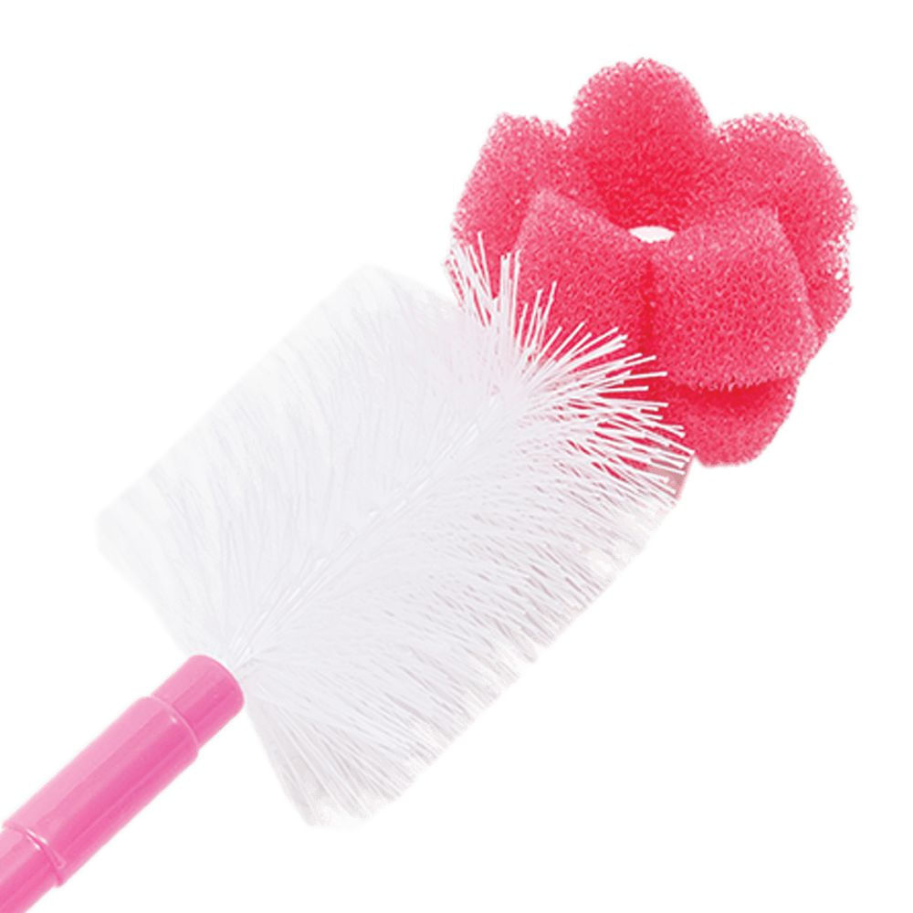 Kit Escova para Mamadeiras e Canudos Rosa Buba