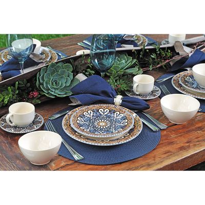 Aparelho de Jantar 20 Peças Cerâmica Mônaco Porto Brasil Mandala