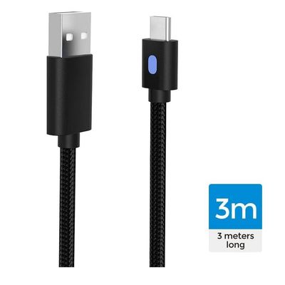 Bateria Recarregável Para Controle Xbox Series S / X + Cabo USB 3 Metros C/ LED