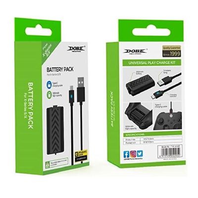 Bateria Recarregável Para Controle Xbox Series S / X + Cabo USB 3 Metros C/ LED