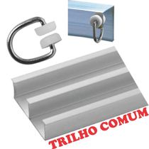 Cortina Bhaly Jacquard e Voal 3,00 X 2,50 Para Trilho Comum - Tabaco