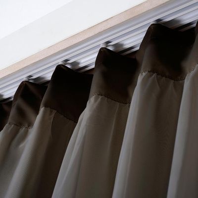 Cortina Mirage 3 Mts Sala Quarto Blackout Voal Trilho Suisso - Tabaco