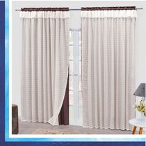 Cortina Romantic Semiblackout e Voal 2,00 x 1,70 Para Varão - Tabaco