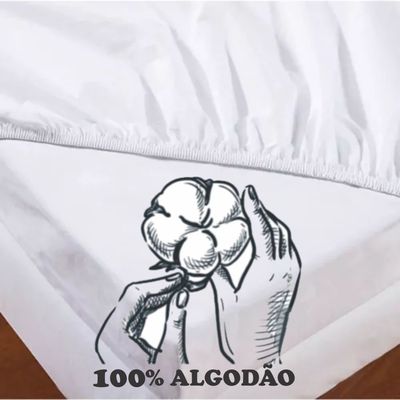 Jogo de Lençol Casal Mirante 100% Algodão 3 Peças - Palha