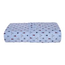 Jogo Cama Lençol Lolli Solteiro Infantil Micropercal 180 Fios 2 Peças - Marinheiro Azul