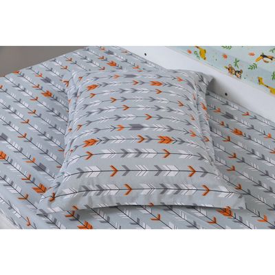 Jogo Cama Lençol Lolli Solteiro Infantil Micropercal 180 Fios 2 Peças - Cinza