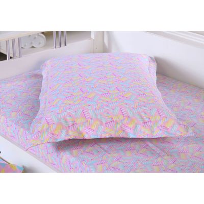 Jogo Cama Lençol Lolli Solteiro Infantil Micropercal 180 Fios 2 Peças - Marshmallow Rosa