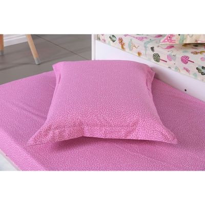 Jogo Cama Lençol Lolli Solteiro Infantil Micropercal 180 Fios 2 Peças - Pink
