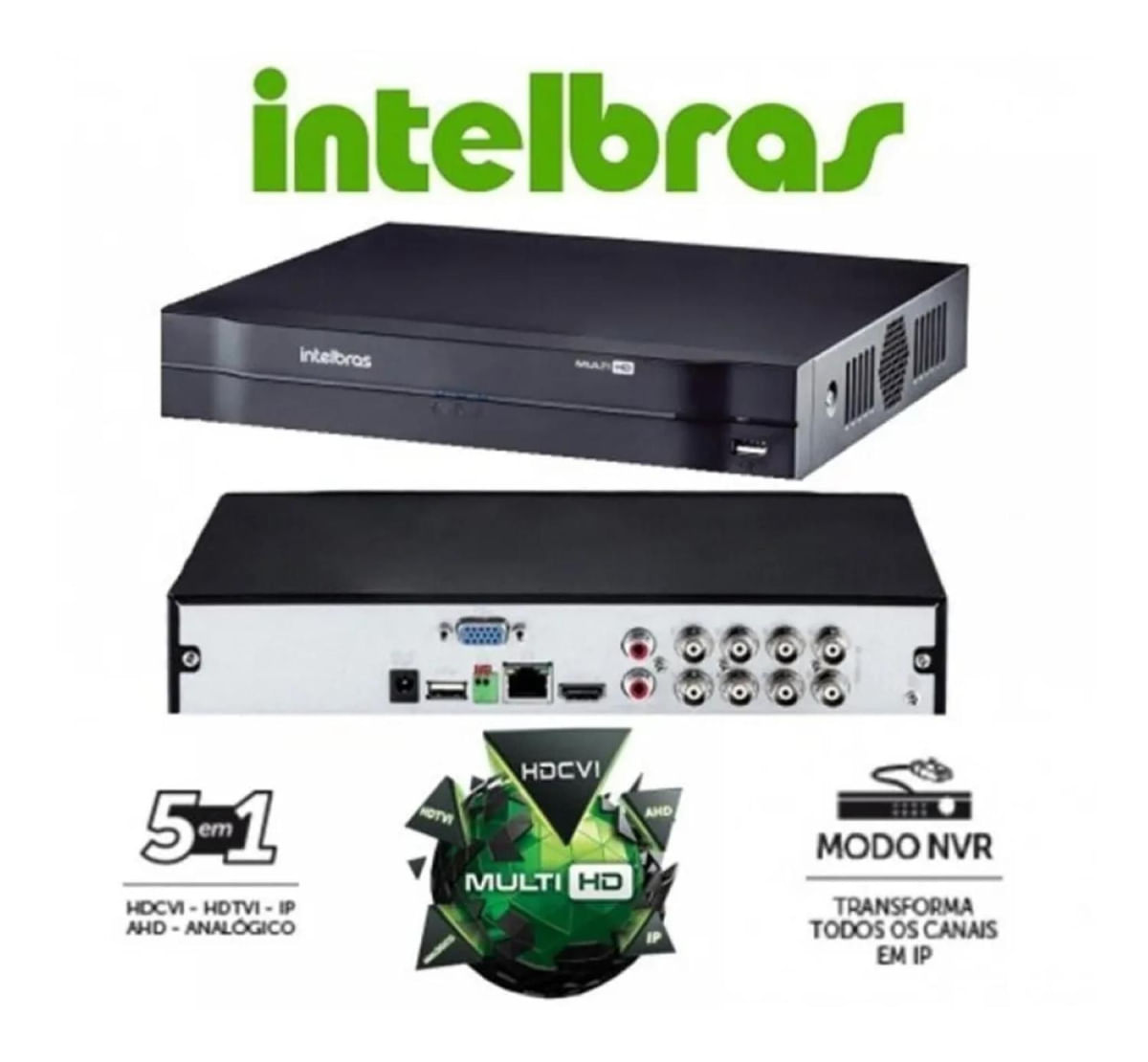 Dvr Intelbras 4ch Mhdx Cloud Hdcvi Multi Hd 500GB