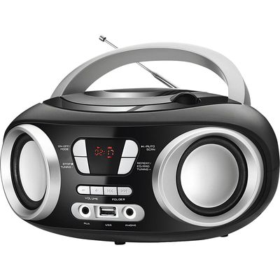 Rádio com CD. FM. Potência 6W RMS. Entradas USB e Auxiliar Mondial NBX13