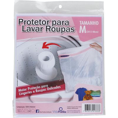 Saco de Lavar Roupa Fina com Zíper M Vida Pratika