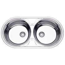 Cuba de Sobrepor Tramontina Luna Duo 2C 36 BS em Aço Inox Alto Brilho 84 x 44 cm
