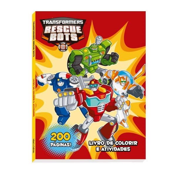 Livro Infantil para Colorir Transformers Rescue Bots