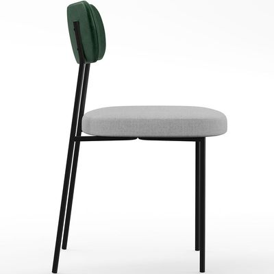 Cadeira Decorativa Para Sala De Jantar Melina L02 Facto Verde Musgo Linho Cinza - Lyam Decor
