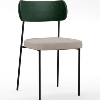 Kit 04 Cadeiras Para Sala De Jantar Melina L02 Facto Verde Musgo Linho Bege - Lyam Decor