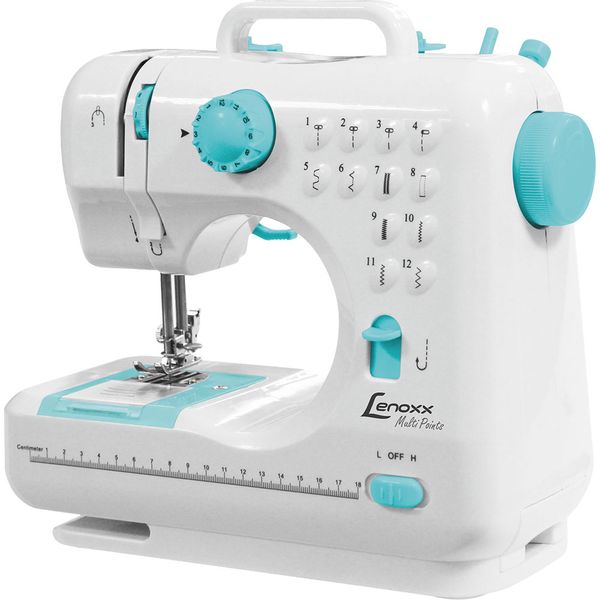 Máquina de Costura 12 Pontos Lenoxx Portátil Multi Points PSM101 Bivolt