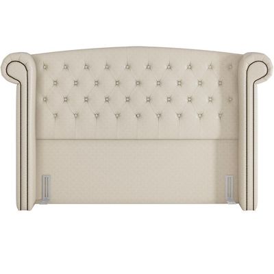 Cabeceira Cama Box Casal King 195 cm P05 Sofia Corino Branco - Lyam Decor