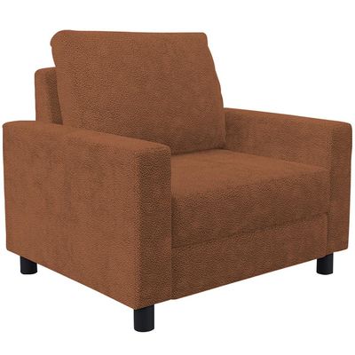 Kit 02 Poltronas Decorativa Para Sala De Estar E Recepção Malta L02 Bouclê Terracota - Lyam Decor