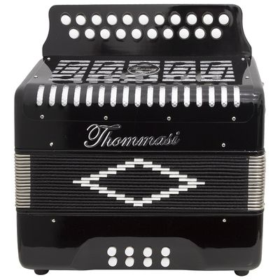 Acordeon 8 Baixos 21 Botões TA 821BS Preto Thommasi