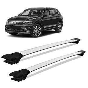 Rack Travessa de Teto Tiguan 2018 a 2021 Alumínio Prata