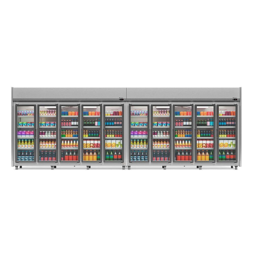 Geladeira/refrigerador 3920 Litros 10 Portas Inox - Gelopar - 220v - Geas-10p Ti
