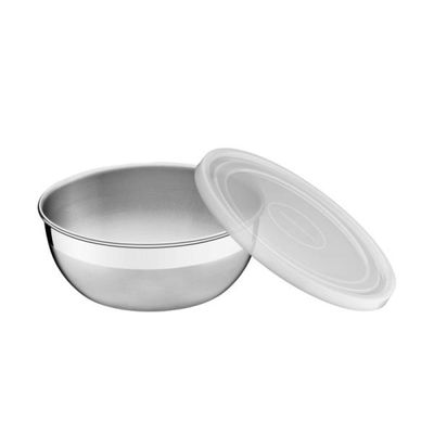 Pote Redondo Tramontina Freezinox em Aço Inox com Tampa Plástica 14 cm 0,8 L