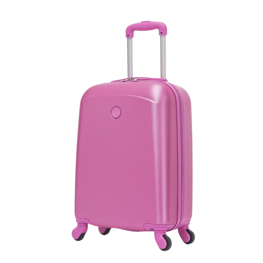 Mochila Infantil 20 com Rodas e Tag de Mala Rosa - Seanite