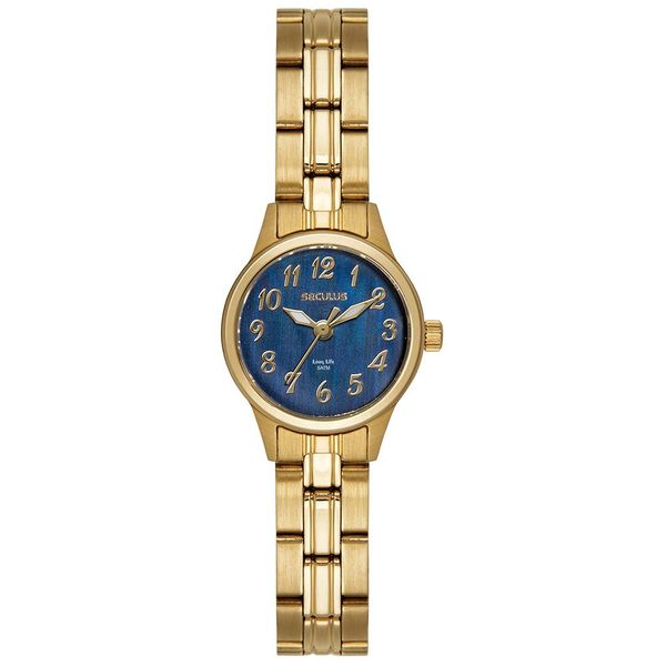Relógio Seculus Feminino Ref:44196lpsvda1 Clássico Aço Dourado