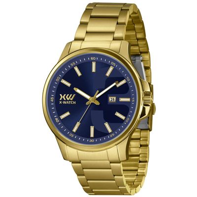 Relógio X-Watch Masculino Ref:Xmgs1037 D1kx Esportivo Dourado