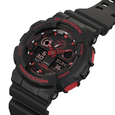 Relógio Casio Masculino Ref:Ga-100bnr-1adr G-Shock Anadigi