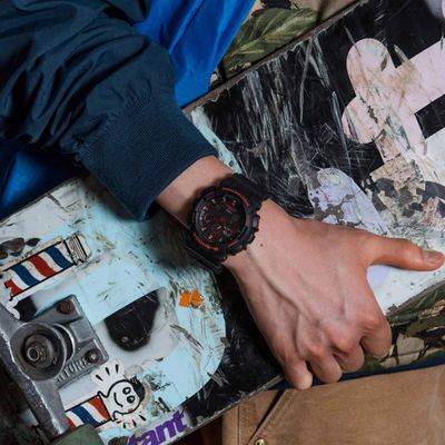 Relógio Casio Masculino Ref:Ga-100bnr-1adr G-Shock Anadigi