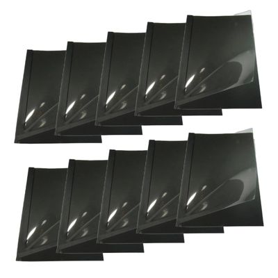 Kit 10 Capas Encadernação Térmica Até 250 Folhas A4 Preta