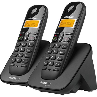 Telelefone sem Fio com Identificador e Ramal Intelbras TS3112 Preto