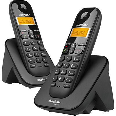 Telelefone sem Fio com Identificador e Ramal Intelbras TS3112 Preto