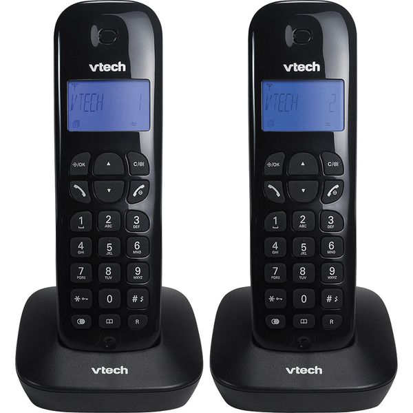 Telefone sem Fio ID com Ramal Vtech VT680MRD2 Preto