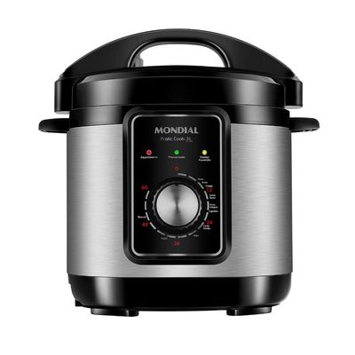 Panela De Pressão Elétrica Mondial 3L 220v preto/inox 220v