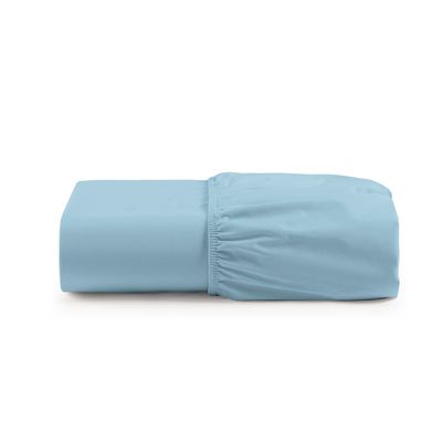 Lençol Casal Cintilante Percal 180 Fios 100% Algodão com Elástico - Azul