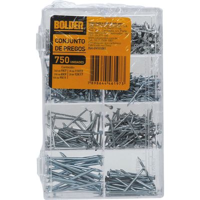 Conjunto Pregos 750 Peças Bolder